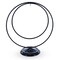 Contemporary Double Circle Black Painted Metal Ornament Display Stand 8.2 Inches (Poland)